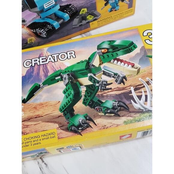 Lot 2 New Lego Creator 31058 Mighty Dinosaur 31062 Robo Explorer 3 in 1 - Picture 3 of 7